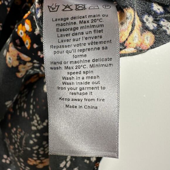 Zadig & Voltaire Blouse Taos Spark Flower Floral Button Up Long Sleeve Shirt XS - Picture 8 of 9